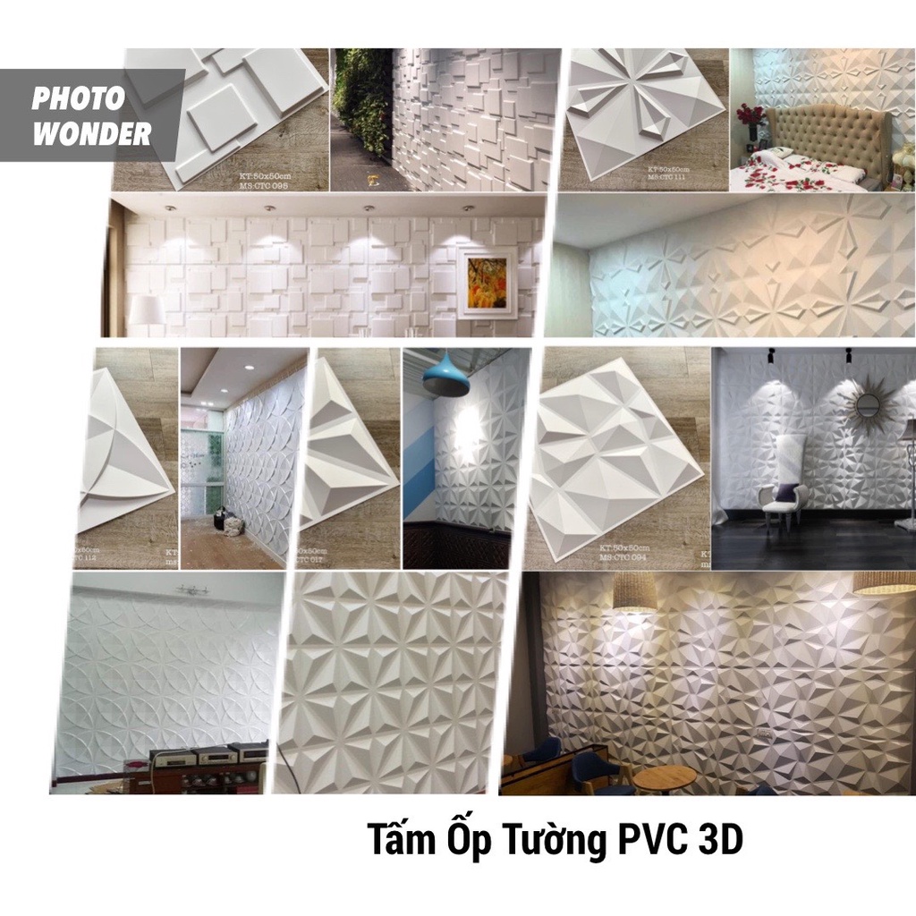 Tấm Ốp Tường 3D PVC cao cấp thế hệ mới.