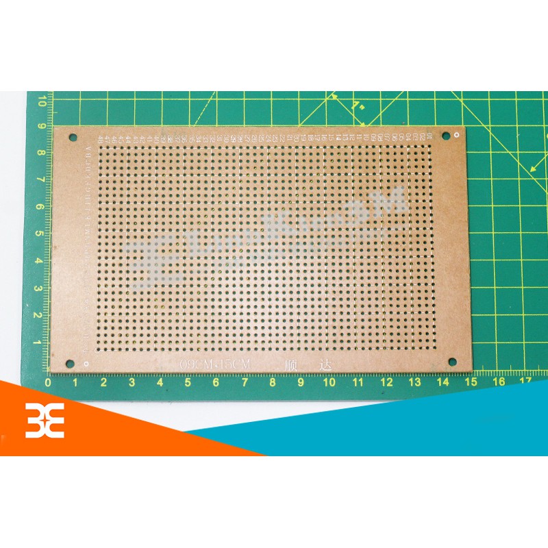 [Tp.HCM] Bộ 2 Tấm Phíp Đồng Đục Lỗ PCB 9x15Cm ( nâu )