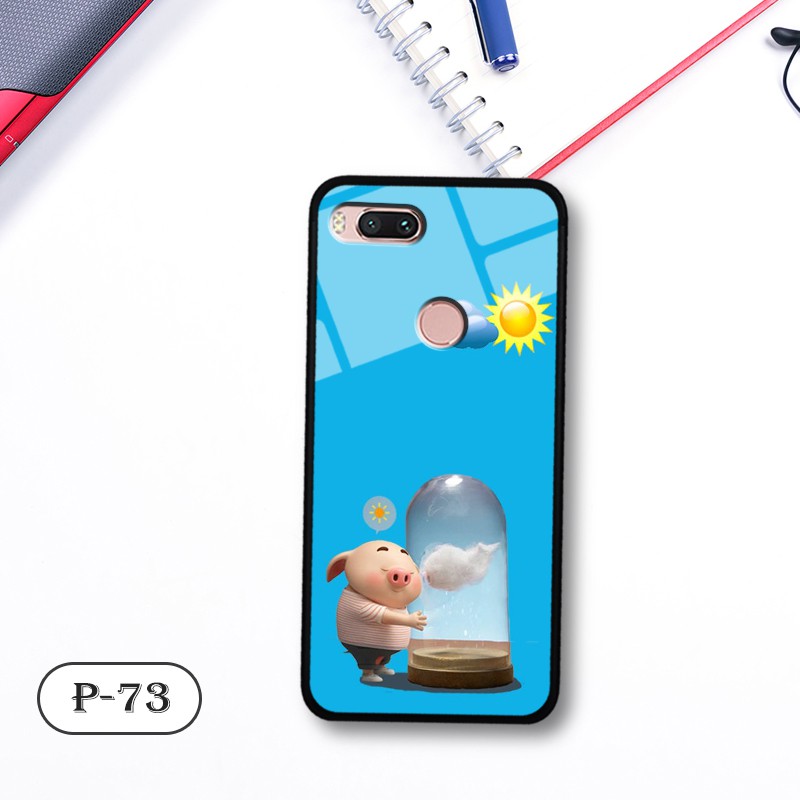 Ốp lưng kính 3D Xiaomi Mi 5x/ Mi A1- hình cute