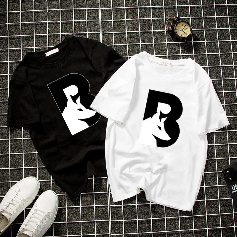 Áo thun form rộng unisex chữ B kiểu vải dày mịn 2019T22081