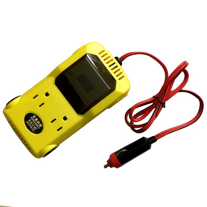 Bộ Chuyển Đổi Nguồn Điện 12V/24V Lên 220V/280V Kiêm 02 Cổng Sạc USB