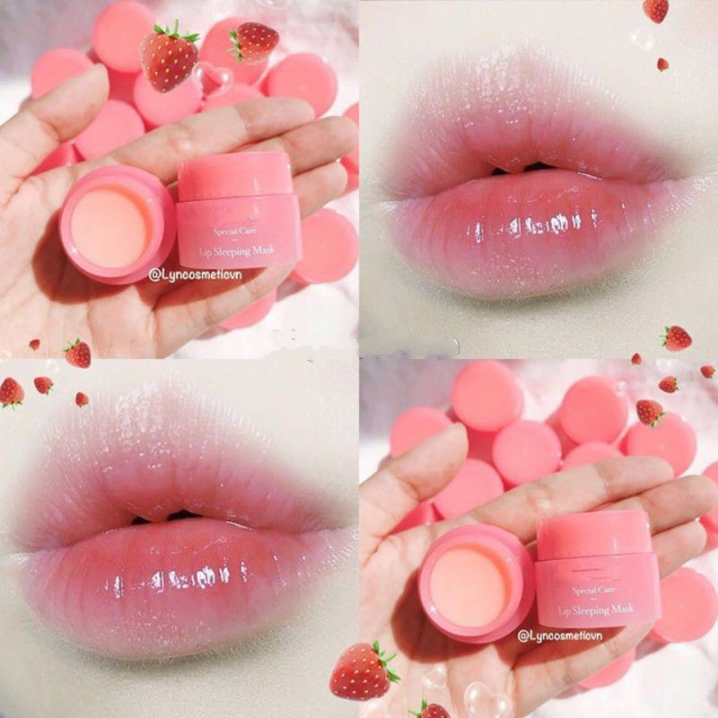 🌈🍒🍭 Mặt Nạ Ngủ Môi Mini Làm Hồng Và Mềm Môi 3gr