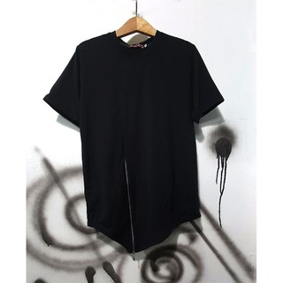 [màu đen] Áo thun Oversixe Longtee Zip dọc hông Unisex - Áo thun Overtee longtee Zip Mathew Store