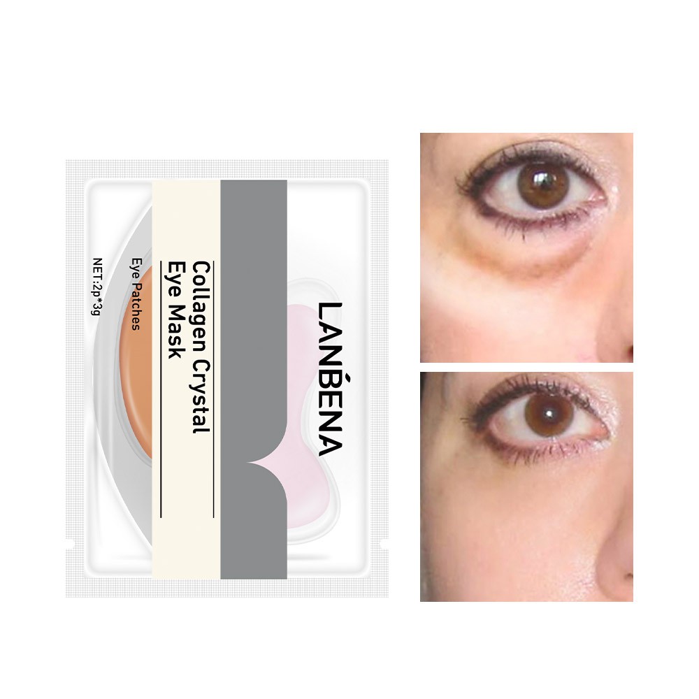 Mặt nạ mắt collagen LANBENA cấp ẩm loại bỏ quầng thâm 3g