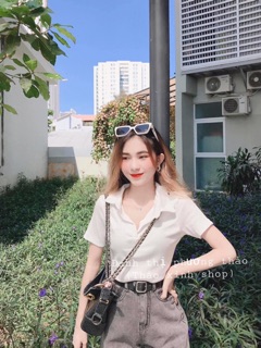 Áo croptop cổ bẻ