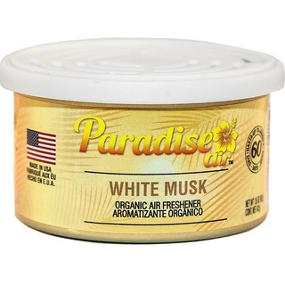 03[Nhập khẩu Mỹ] Sáp thơm ô tô Paradise Air Freshener hương WHITE MUSK (hương thơm nữ tính và quyến rũ từ các loại hoa)