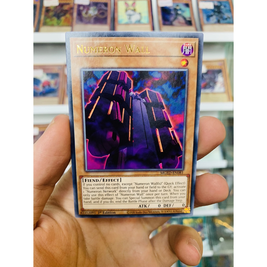 Thẻ Bài Lẻ YugiOh Mã MGED-EN081 - Numeron Wall - Gold-Letter Rare - 1st Edition