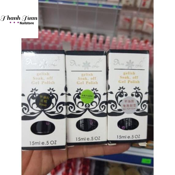 Base top cứng móng AML gel polish chai 15ml  - Phụ kiện đồ nail