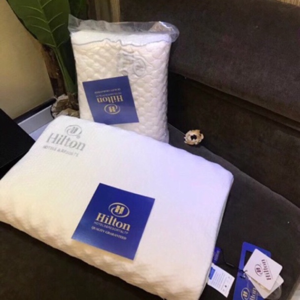 Gối CAO SU HILTON Loại 1, Gối Cao Su Non HIN BEDDING Hàng Đẹp Cao Cấp Dày Dặn