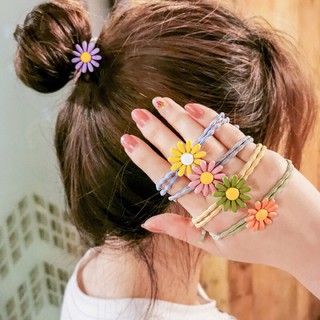 Dây cột tóc hoa cúc 1k (Set 10 cái)