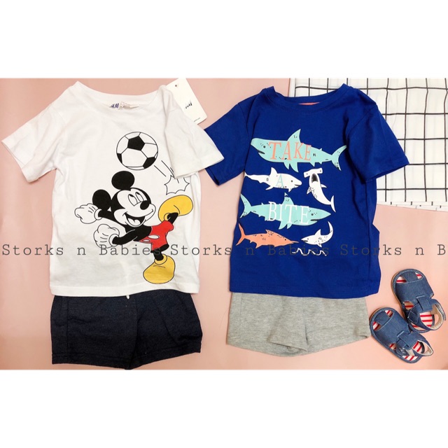Áo phông pull HM bé trai xuất dư xịn