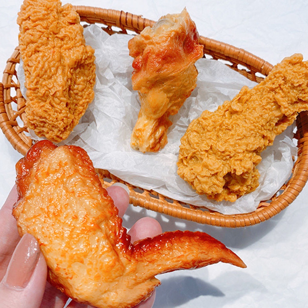 【sweet】woman cartoon funny simulation food Grilled chicken legs chicken wings shape hair clips hairpin accessories
