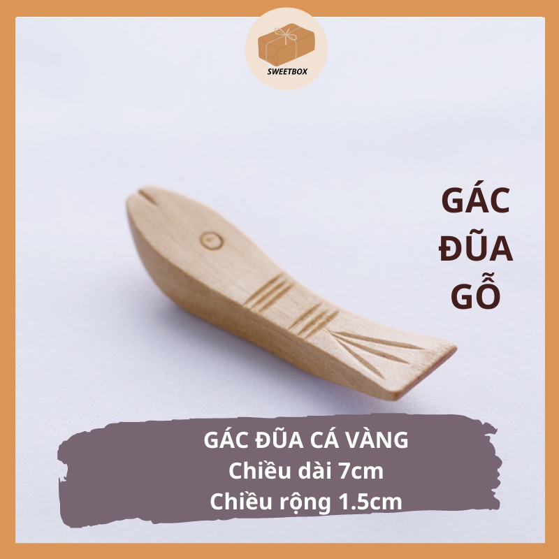 Gác Đũa Gỗ - Gác Bút Cọ Vẽ Phong Cách Nhật Bản Hình Lá Hình Cá -Dụng Cụ Bàn Ăn Chụp Hình Sản Phẩm