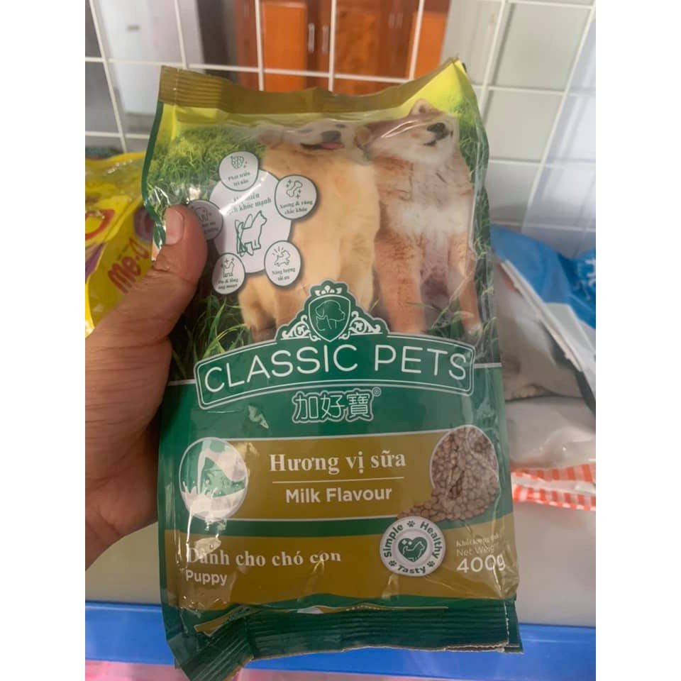 [ Hàng Chính Hãng]  THỨC ĂN KHÔ DÀNH CHO CHÓ TRƯỞNG THÀNH VỊ BÒ CLASSIC PET và Classic Pet Puppy  400gr