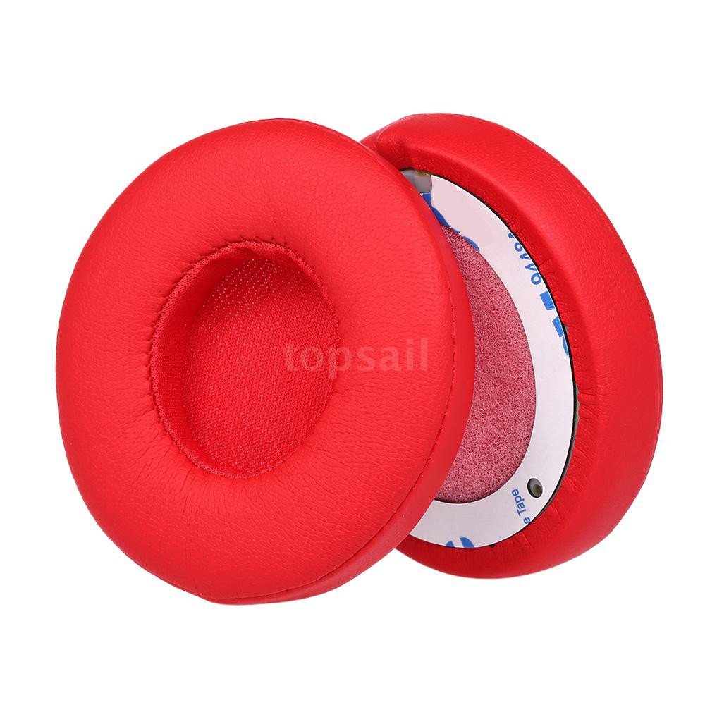 ☪Top☪ 2Pcs Replacement Earpads Ear Pad Cushion for Beats Solo 2 / 3 On Ear Wireless Headphones Blue