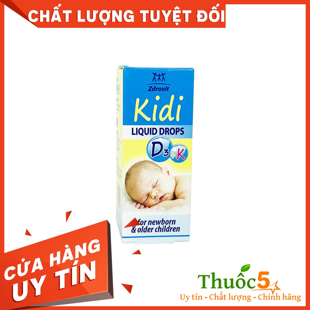 [GIÁ GỐC] [GIÁ GỐC] Kidi D3 K hỗ trợ điều trị còi xương cho bé lọ 30ml
