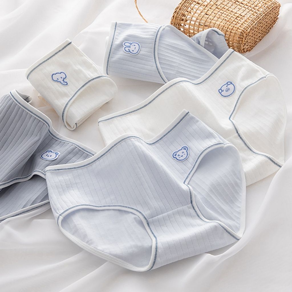 Quần lót nữ cotton kẻ sọc cao cấp kháng khuẩn tôn dáng gợi cảm, họa tiết dễ thương và cute DEVARI L861