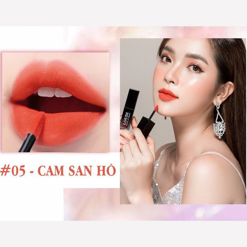 Son kem lì Loudi 8 màu xinh - màu cam đất