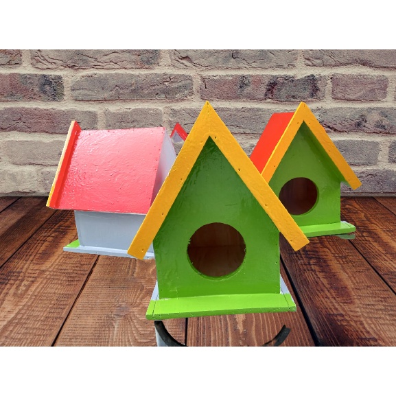 Tổ đẻ cho yến phụng Tổ Chim Bằng Gỗ Hình Ngôi Nhà Dễ Thương Xinh Xắn