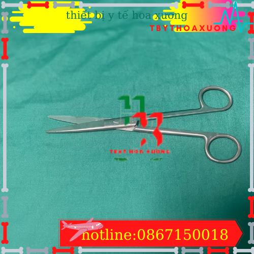 [Hàng Chính Hãng Parkistan] Kéo Y Tế Thẳng Nhọn 18cm- Kéo Cắt Chỉ