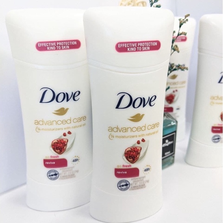 Lăn Khử Mùi Dove Advanced Care Revive 48h 74g (Lựu, Dưa leo, oải hương) Lăn nách nữ Dove Advanced