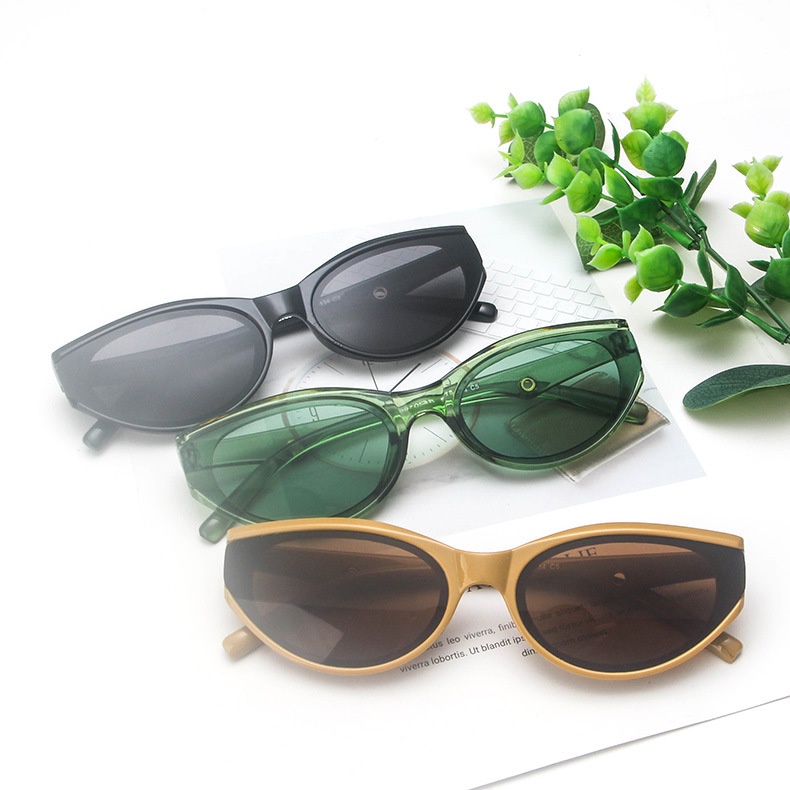 Kính mát gọng oval phong cách retro thời trang cho nữ