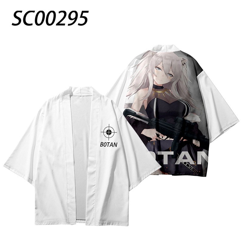 Áo Kimono Ngắn Tay In Họa Tiết Anime Nhật Bản Thời Trang Mùa Hè