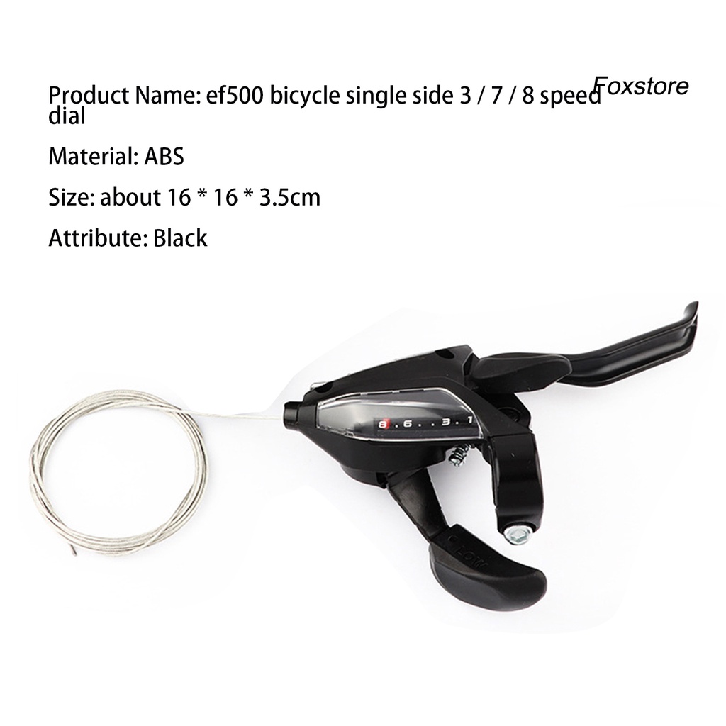 【FS】EF500 Trigger Shifter Single 3/7/8 Left Speed Corrosion Resistant ABS Sensitive Derailleur Bike Brake for MTB