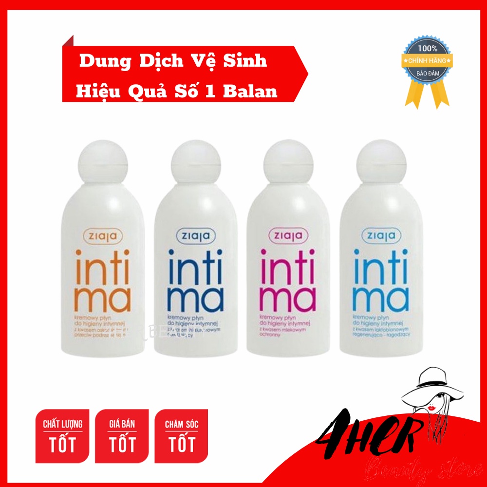 Dung dịch vệ sinh phụ nữ Intima Ziaja Balan 200ml ngừa viêm, kháng khuẩn, cấp ẩm