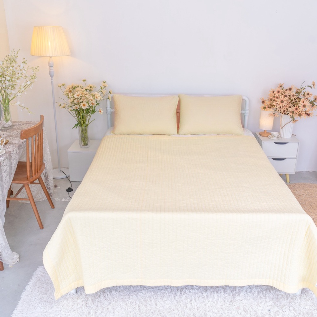 Bộ chăn hè cao cấp Everon 2 trong 1 (Mẫu mới - bộ gồm 1 chăn hè và 2 vỏ gối nằm)