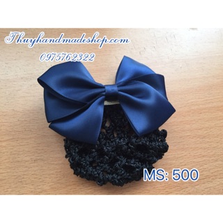 Kẹp búi tóc công sở xanh navy