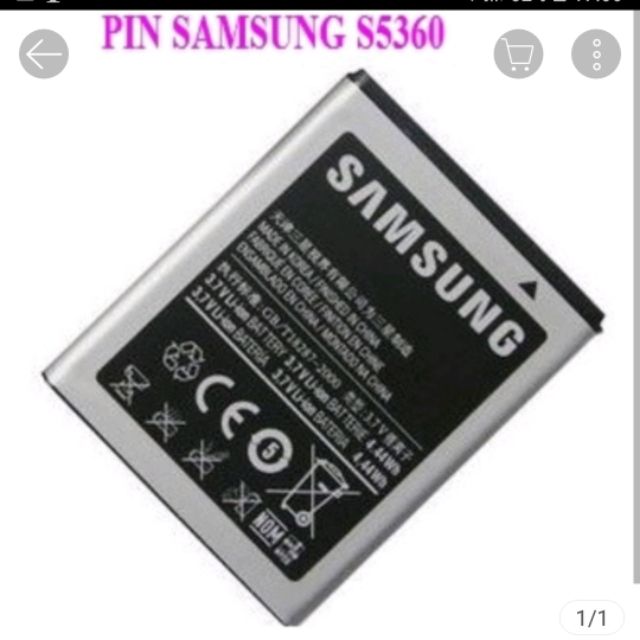 Pin xịn sam sung galaxy y s5360