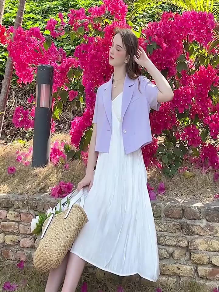 Áo khoác Blazer nữ dáng croptop cá tính phong cách hàn quốc áo vest nữ dáng ngắn tay lỡ chất liệu cao cấp dễ phối đồ | BigBuy360 - bigbuy360.vn