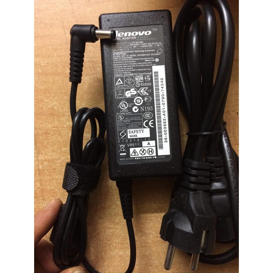 Sạc Laptop Lenovo G470 G480 G460 G450 OUTPUT 19V 3.42A (65W) chân thường kèm dây nguồn