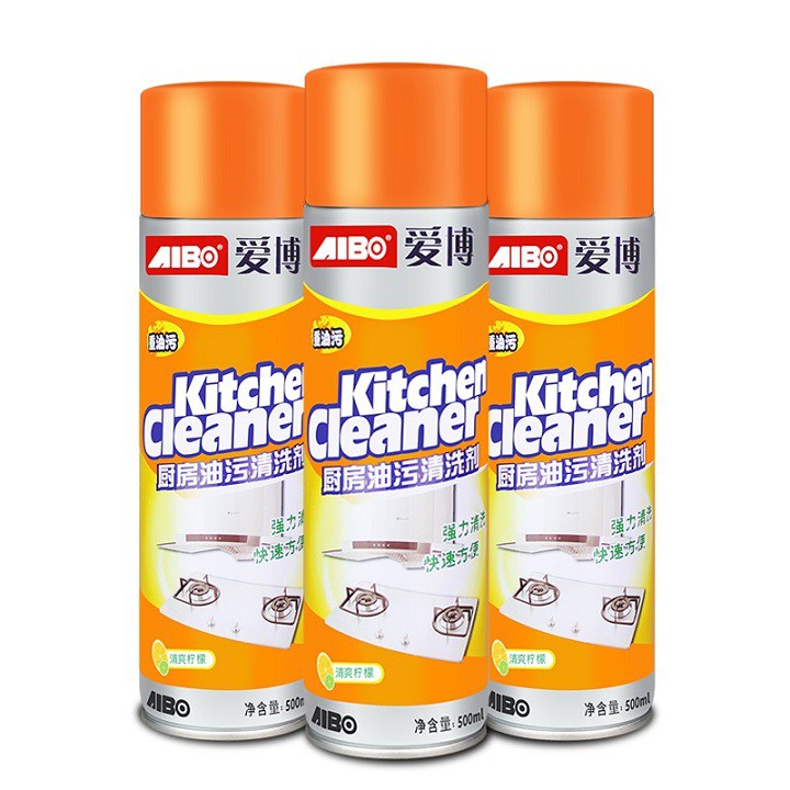 Chai tẩy nhà bếp đa năng dạng xịt tạo bọt loại mới AIBO 500ml tuancuashop