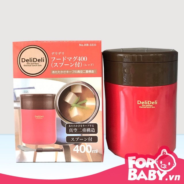 Bình Ủ Cháo Kèm Thìa Pearl Life 400ml - đủ màu