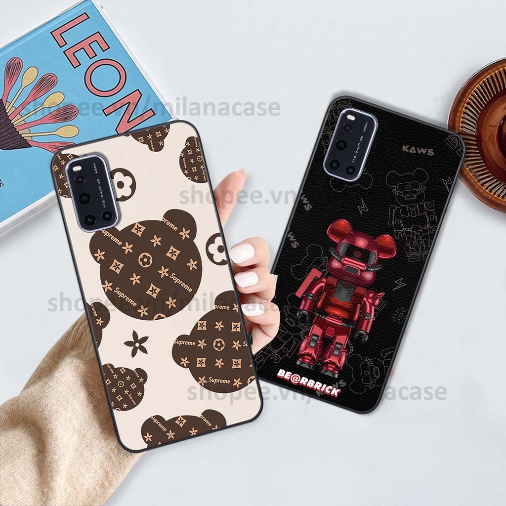 Ốp Vivo V19 gấu be@rBrick gấu Teddy Kaws siêu đẹp, phong cách, cá tính