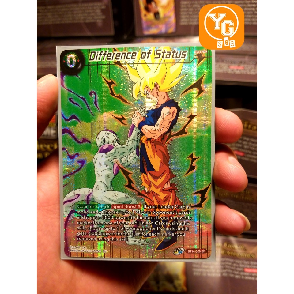 Thẻ bài Bandai chính hãng Difference of Status - BT14-029 - Super Rare Foil