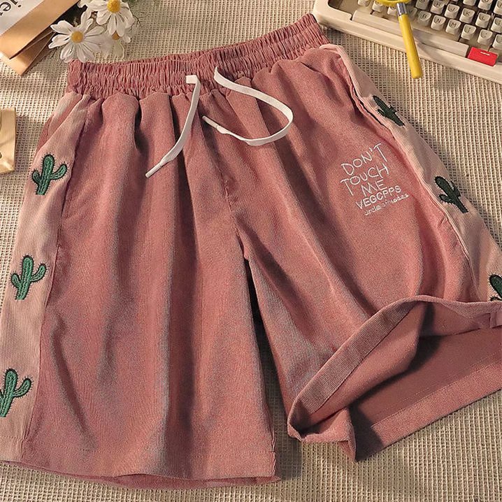 Quần Short Thể Thao Ống Rộng Có Dây Rút Thêu Họa Tiết Nhiều Màu Sắc Phong Cách Hip hop Dành Cho Nam