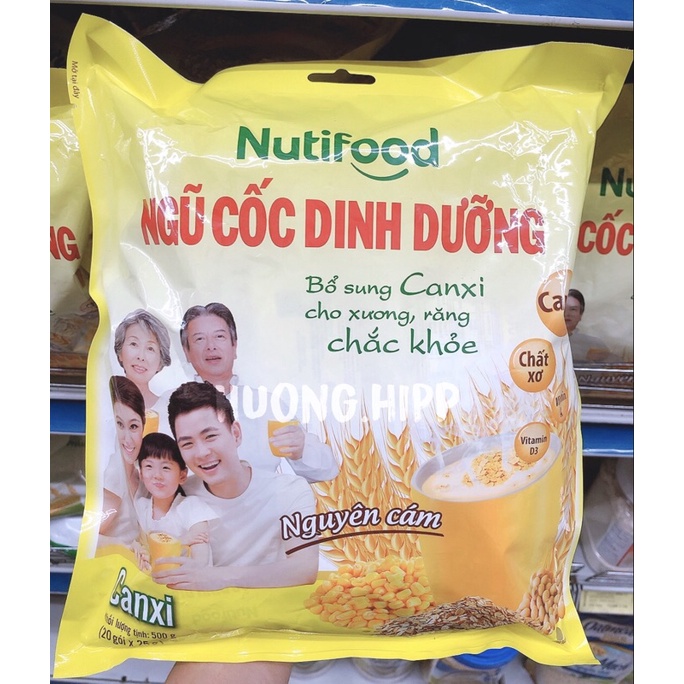 Ngũ cốc dinh dưỡng nguyên cám Nutifood 500g bổ xung caxi, chất xơ, vitamin.