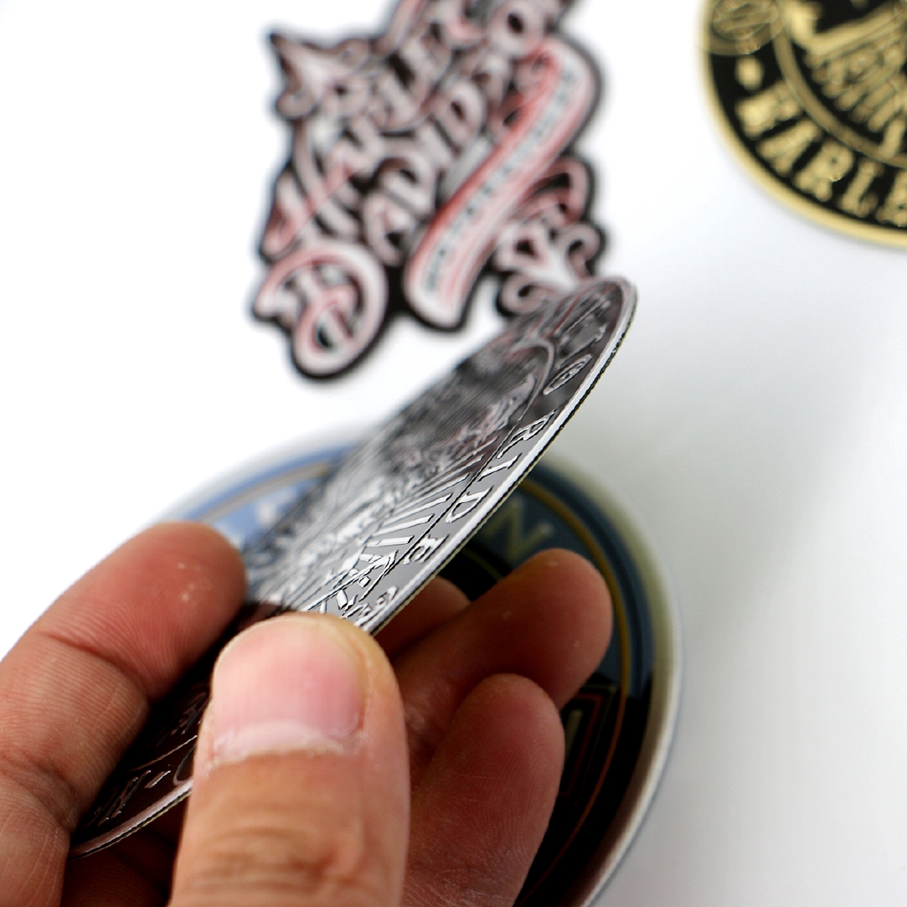 Miếng dán trang trí xe mô tô Harley làm bằng kim loại