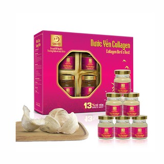 COLLAGEN - SONG YẾN NƯỚC YẾN NGUYÊN CHẤT 13% TỔ YẾN (6 lọ x 70ml)
