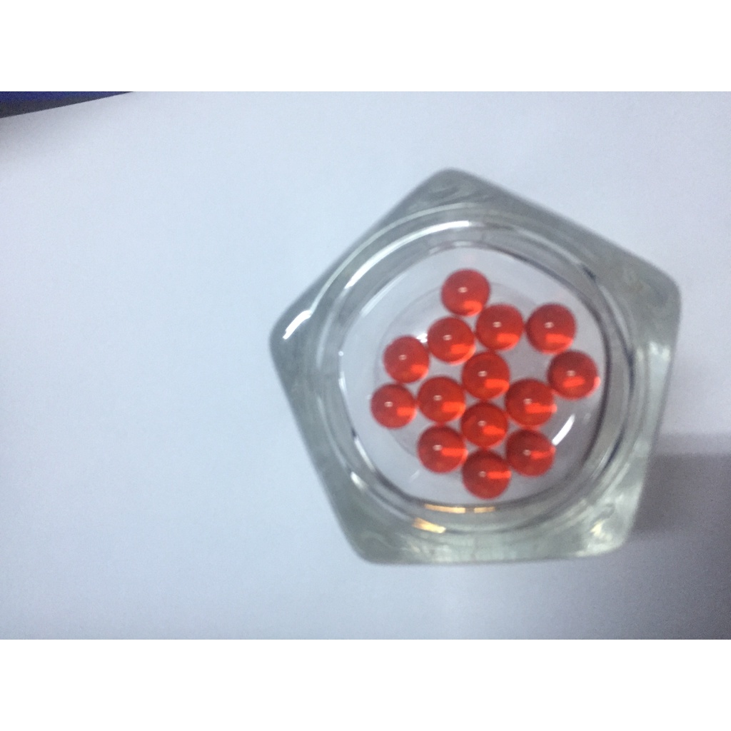 Bộ 2 viên bi màu đỏ đường kính 6mm hoặc 7mm hoặc 8mm hoặc 9mm hoặc 10mm