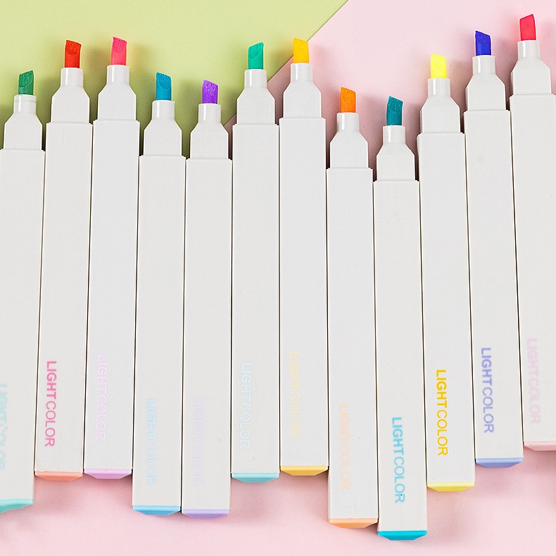 Set 6 Bút Bắt Sáng Đầu Mềm Màu Macaron