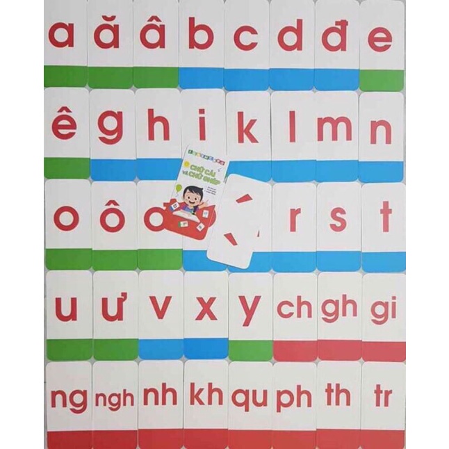 bộ thẻ giấy giúp làm quen chữ cái và âm sắc