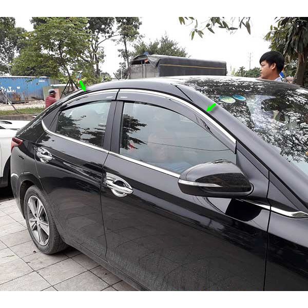 Vè che mưa xe Accent 2018 2019 2020 2021 2022 - mẫu viền inox cao cấp + tặng kèm keo tăng dính