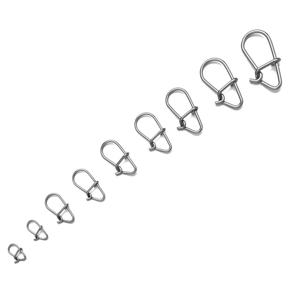 MUVAKO Set 100 Vòng Treo Móc Câu Cá Bằng Thép Không Gỉ Chất Lượng Cao