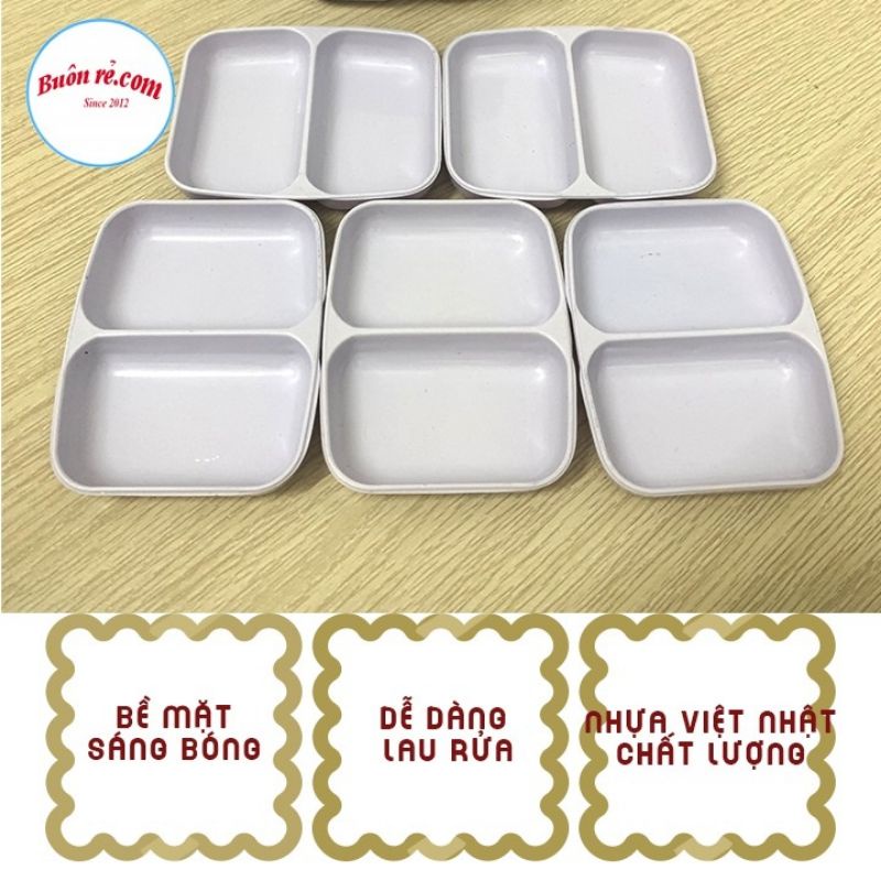 Set 5 đĩa chấm 2 ngăn tiện lợi