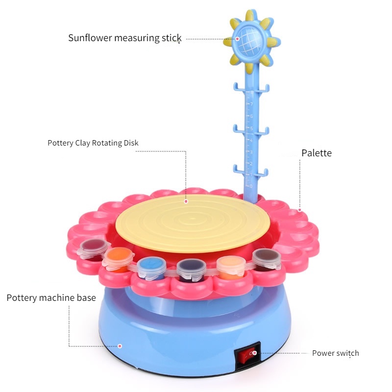 Bộ đồ chơi máy làm gốm sứ mini DIY cho trẻ em