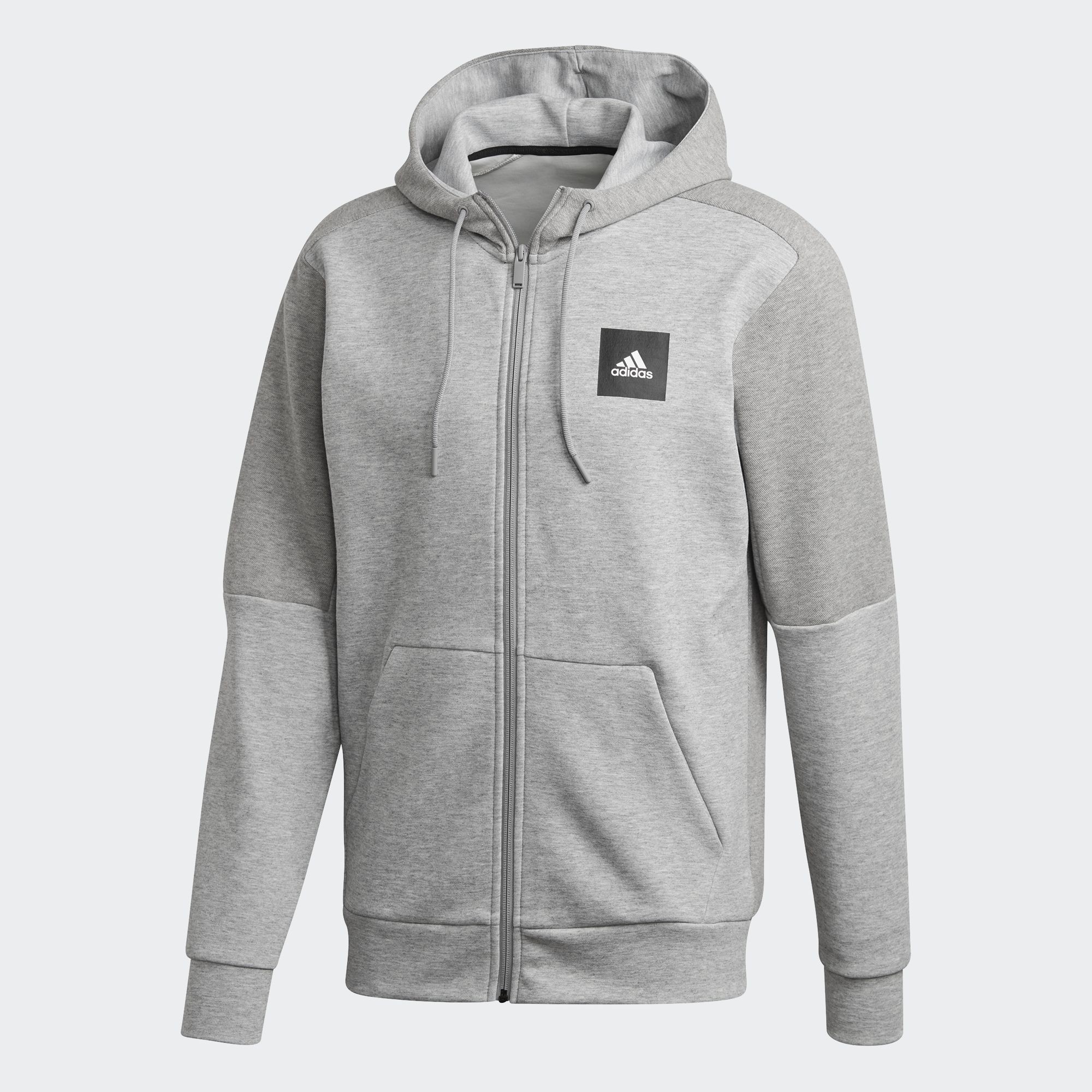 Áo Hoodie Must Haves Full-Zip Stadium Nam Màu xám FU0036